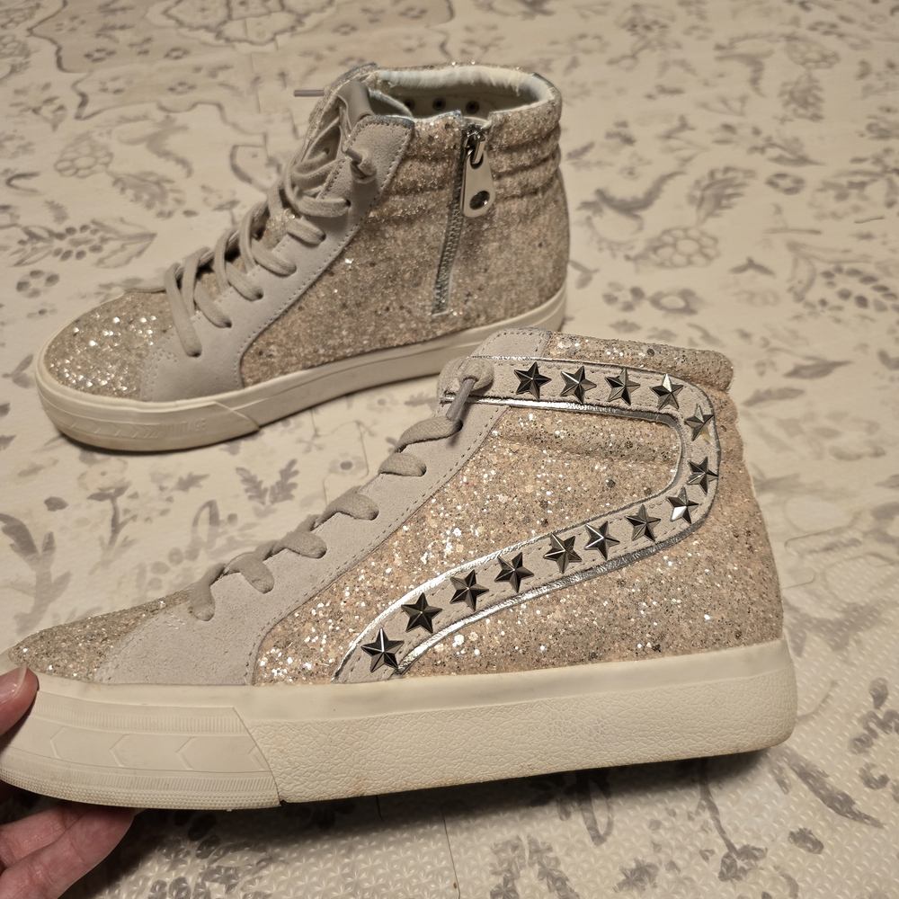 Vintage Havana Glitter High-Top Sneakers
